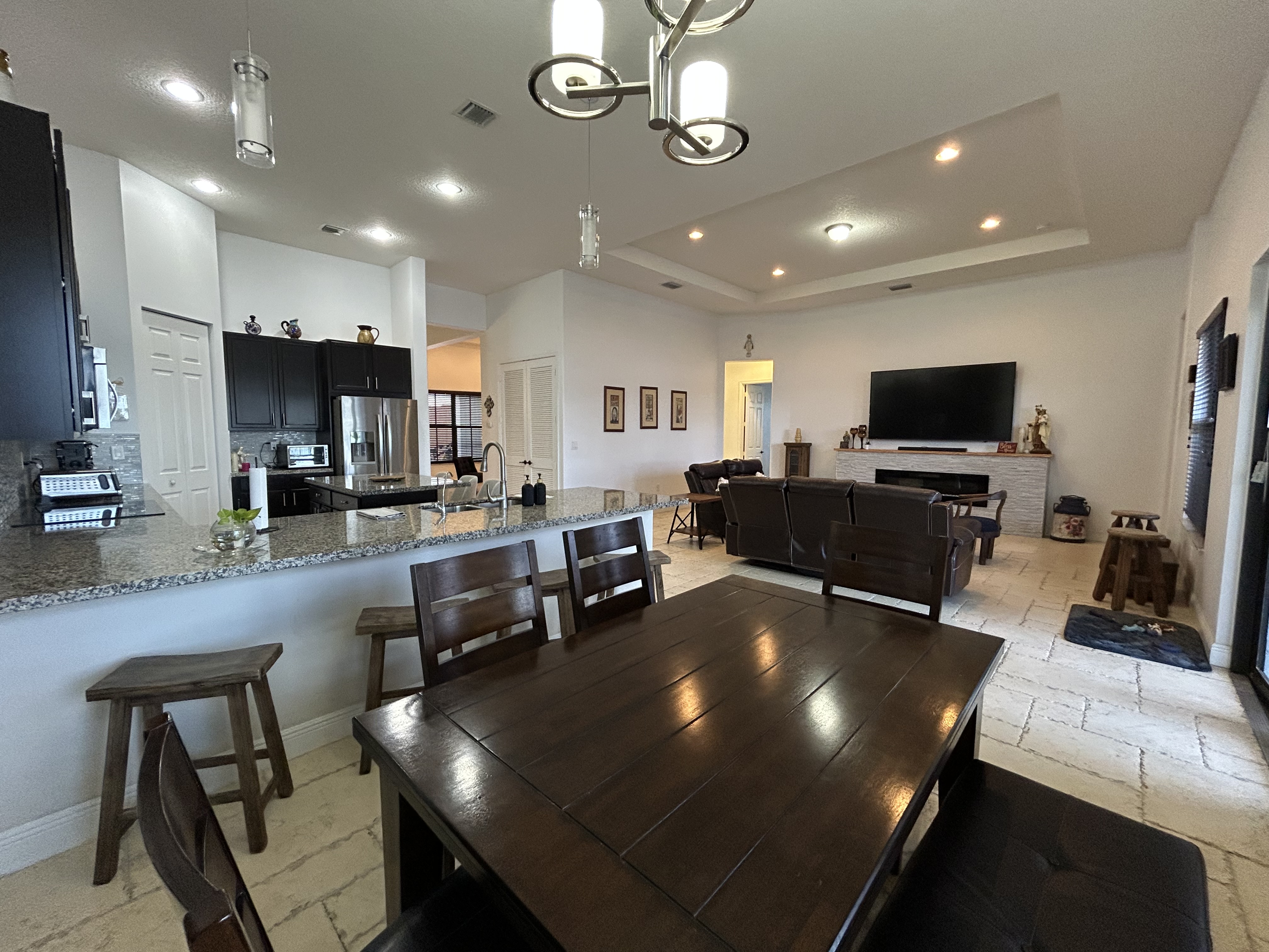 Family room with TV