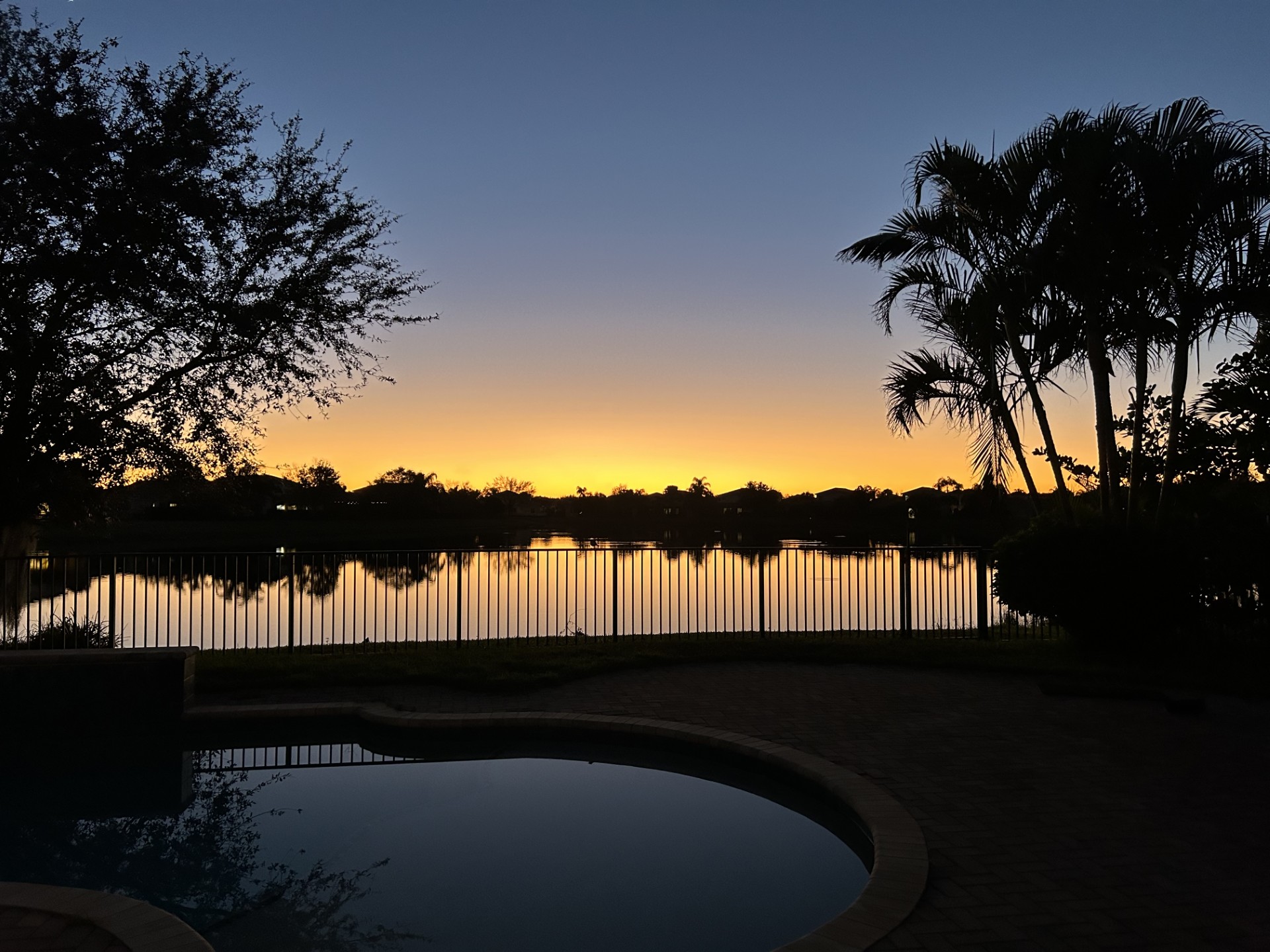 Sunset over the lake