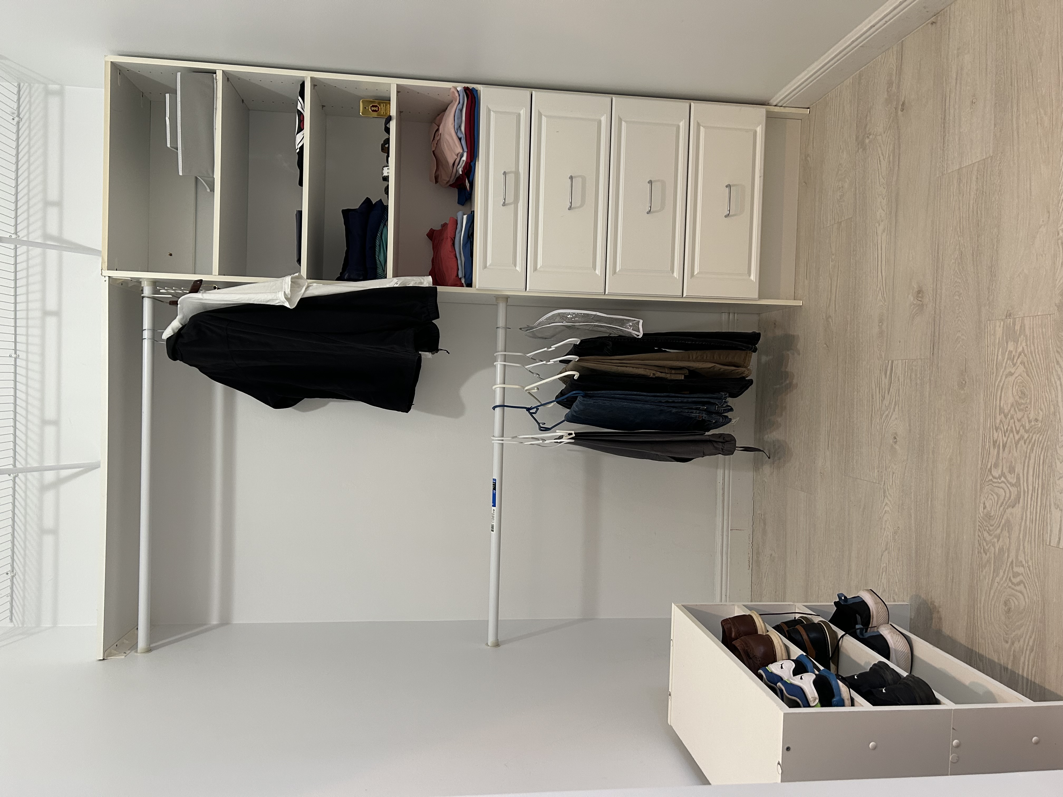 Master closet, his